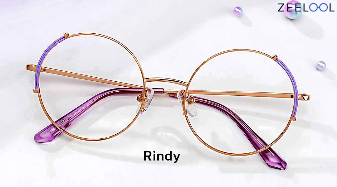 Thin metal frame eyeglasses