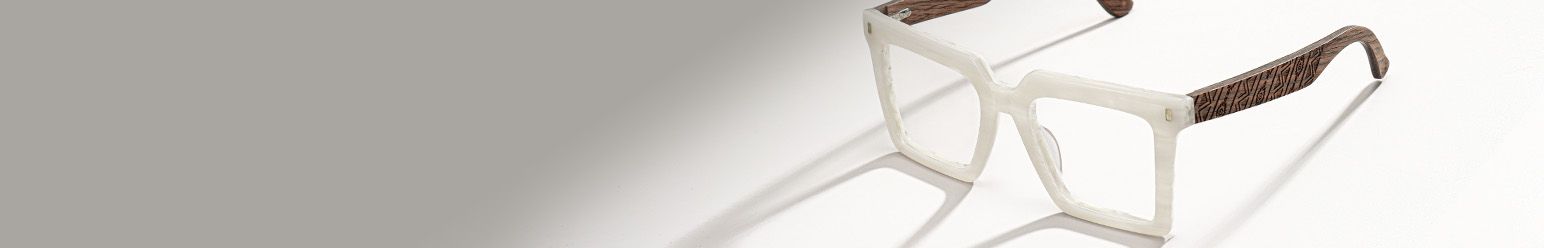 white color frame glasses