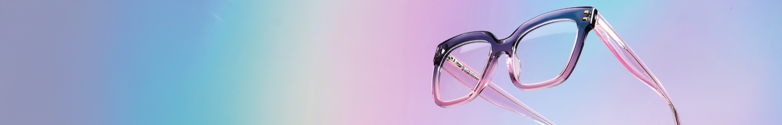 thick-framed eyeglasses