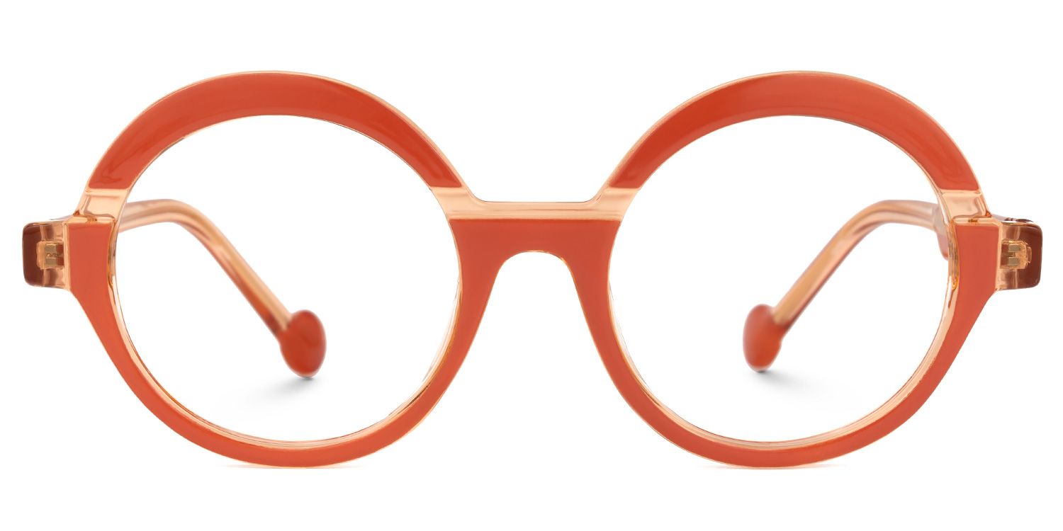 Shermier Round Orange Glasses0