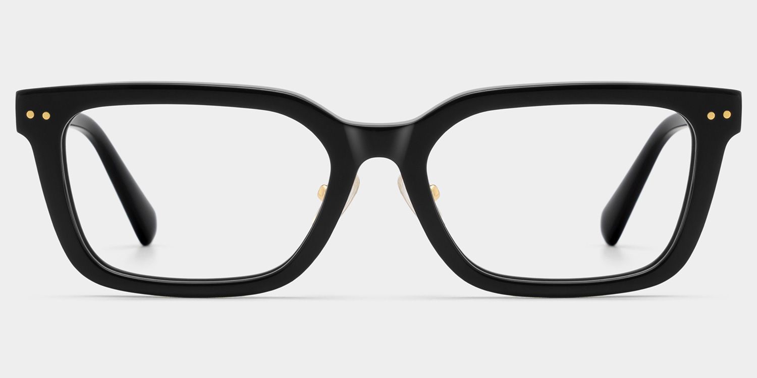 Remy Black Rectangle Glasses | Screen‑Ready Athleisure1