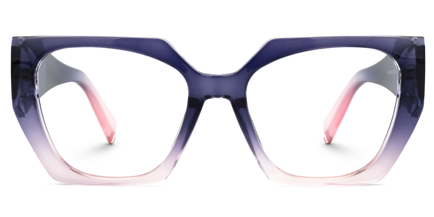 Geometric Sileidy Purple-Pink Glasses deals -Zeelool Glasses0