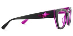 Flare Rectangle Black Glasses4