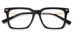 Greain Rectangle Black Glasses2