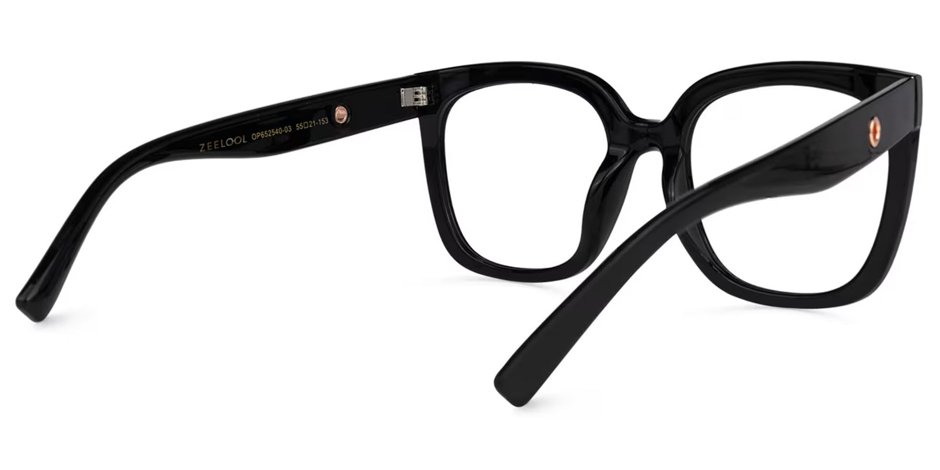 Ebony Square Black Glasses and Eyeglasses3