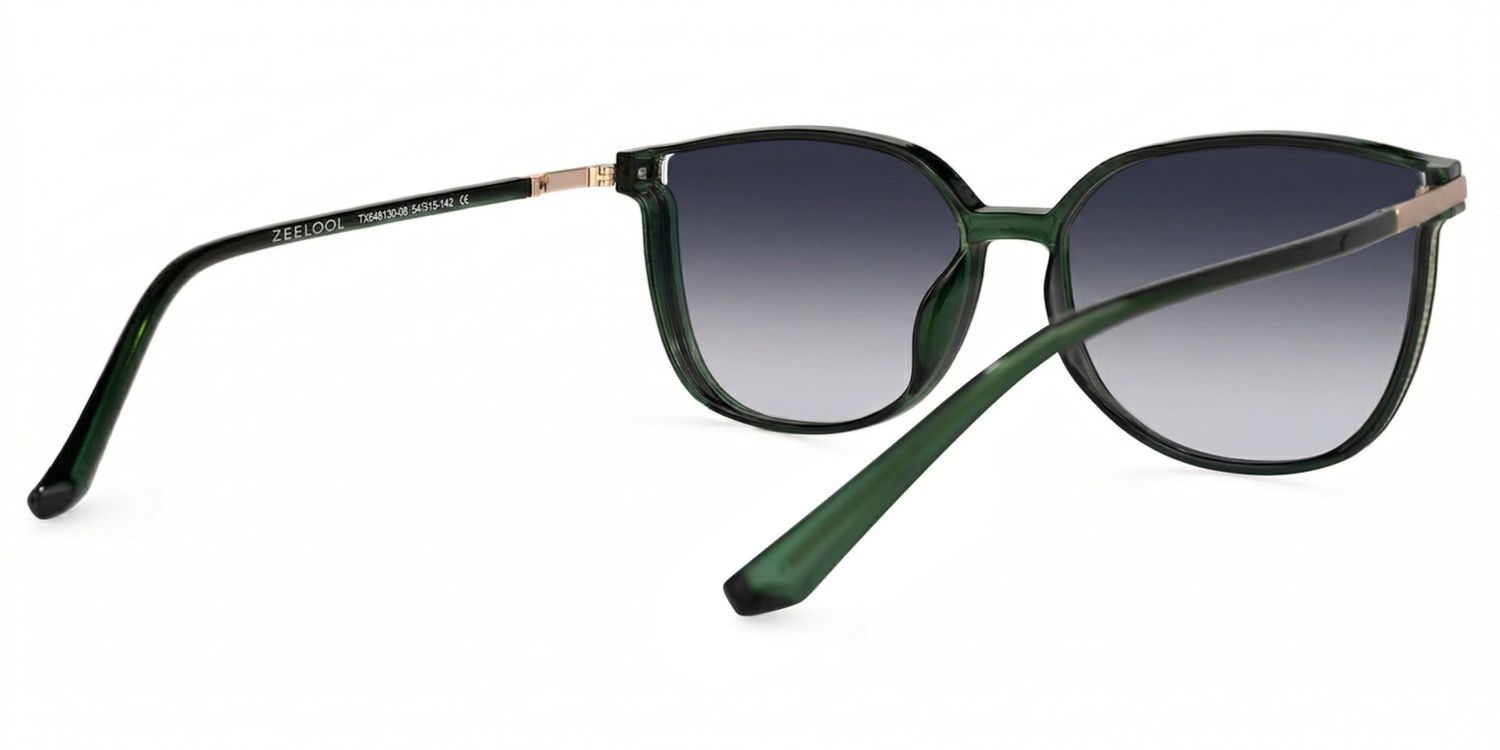 Rodz Square Dark-Green Frame Glasses | Zeelool3