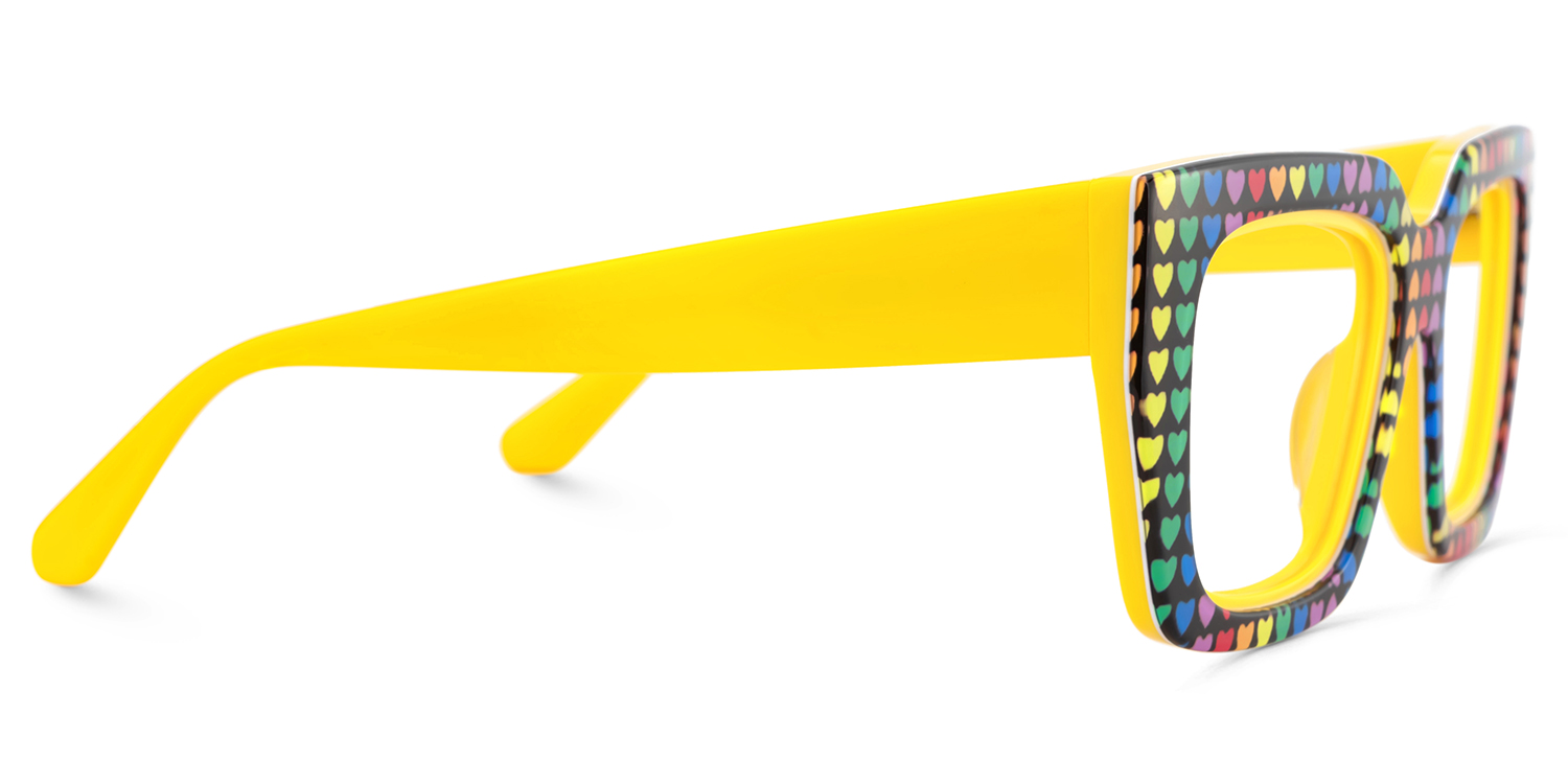 Kent Rectangle Yellow Glasses4
