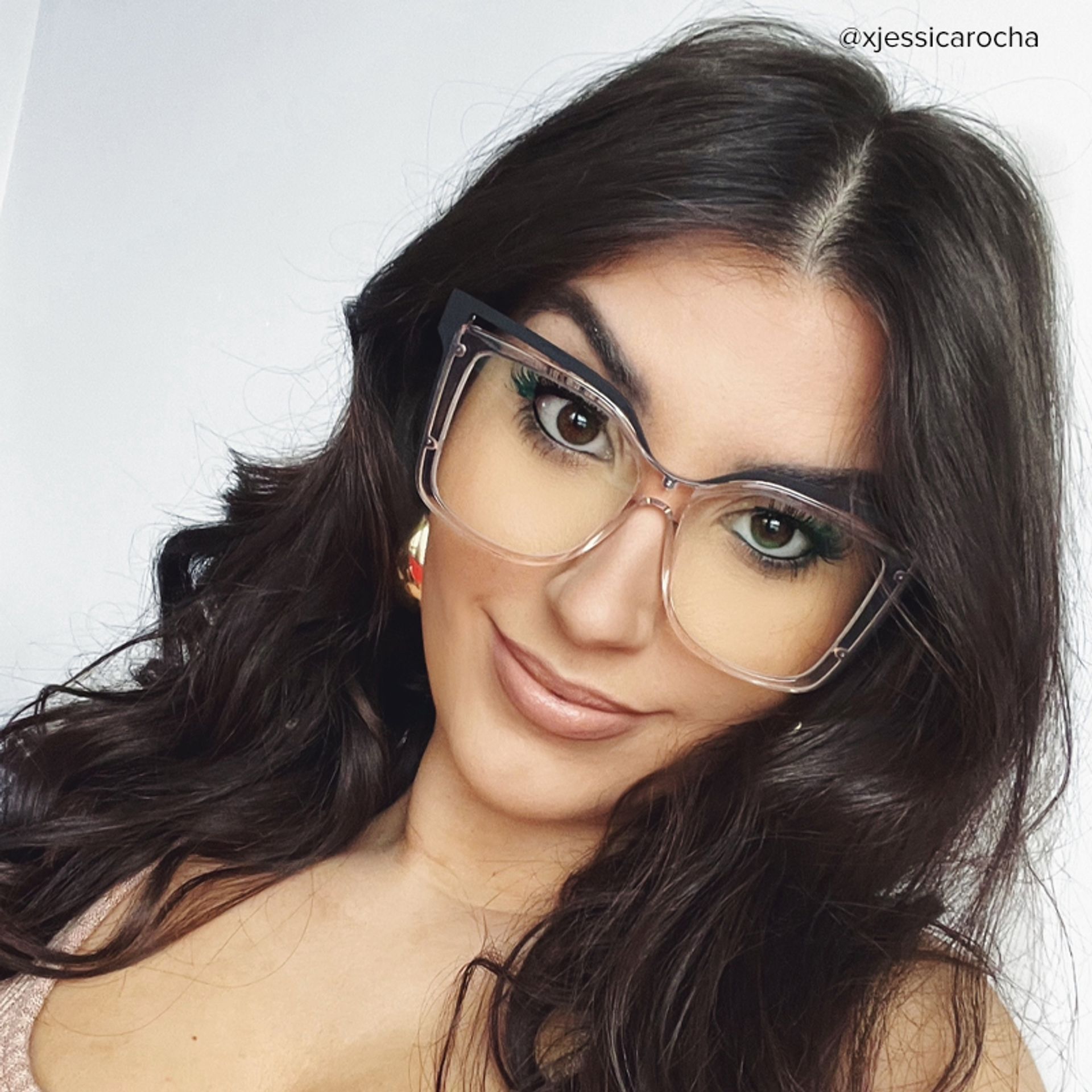 Twolla Square Beige Glasses and Black Edge Frame5