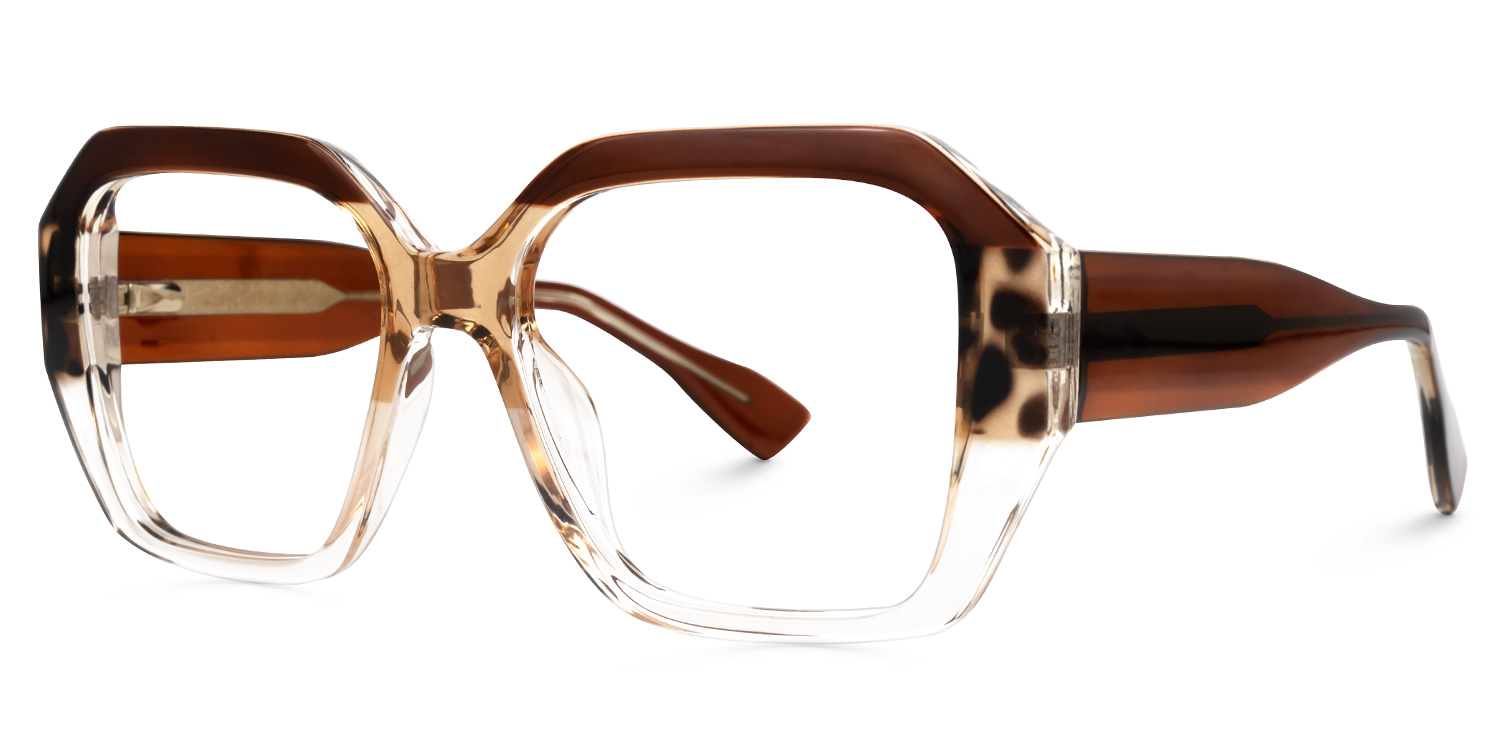 Tolani Geometric Brown Glasses1