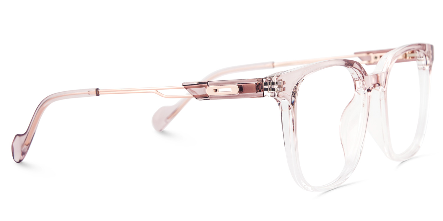 Chloe Square Pink Crystal Glasses4