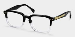 Vickerie Rectangle Black Clear Glasses3