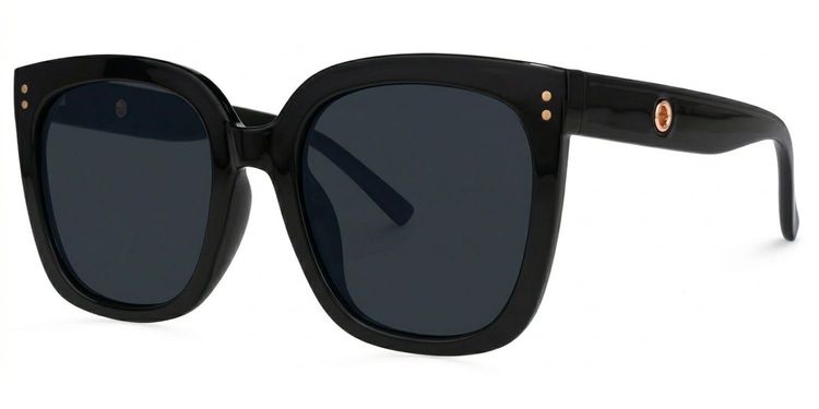 Ebony Square Black Glasses