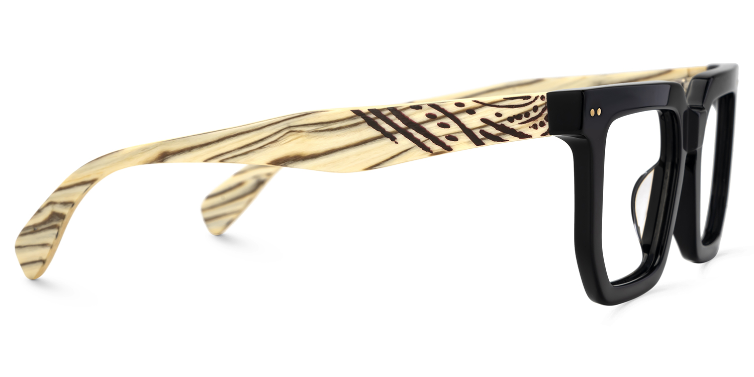 Shontay Square Black Glasses4