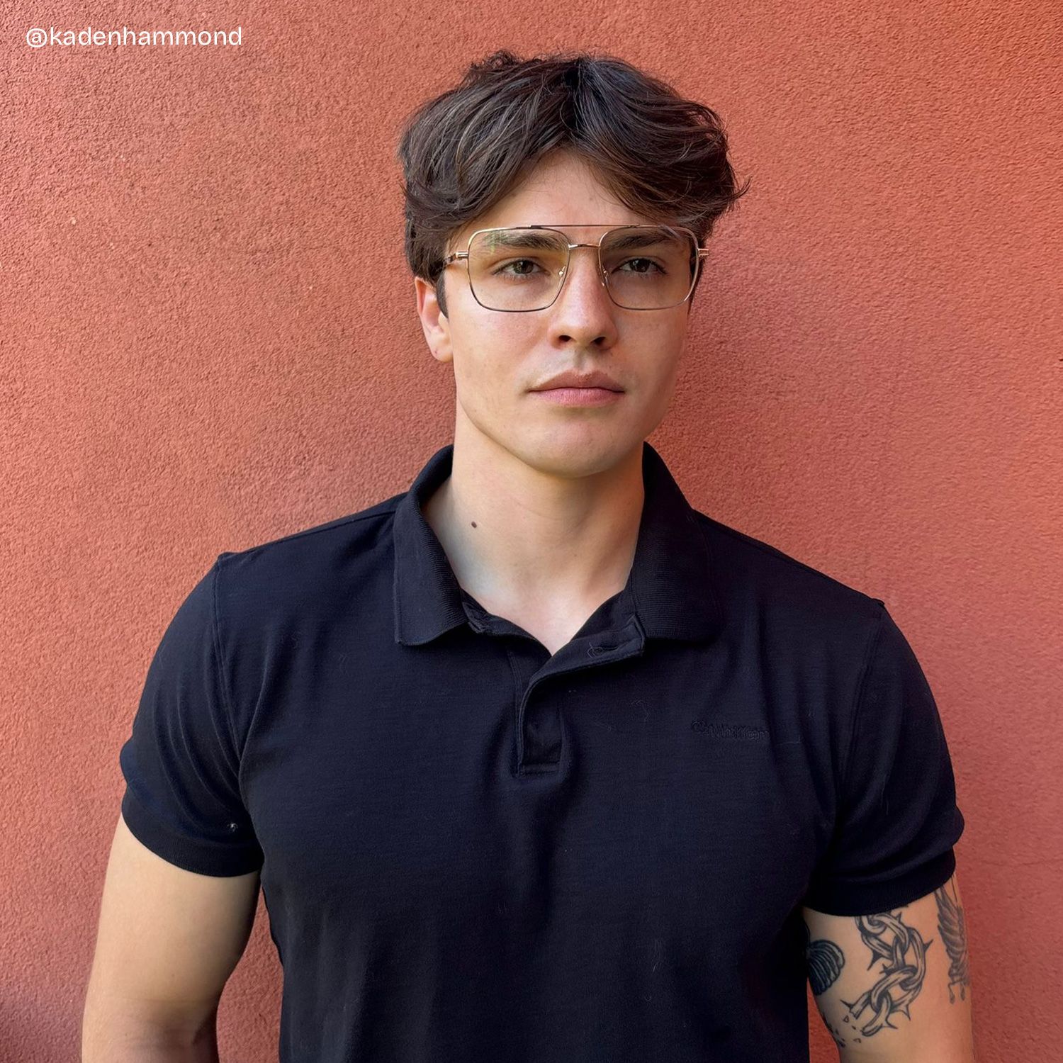 Iris Light Gold Frame Glasses with Aviator Frame Online | ZEELOOL Canada7