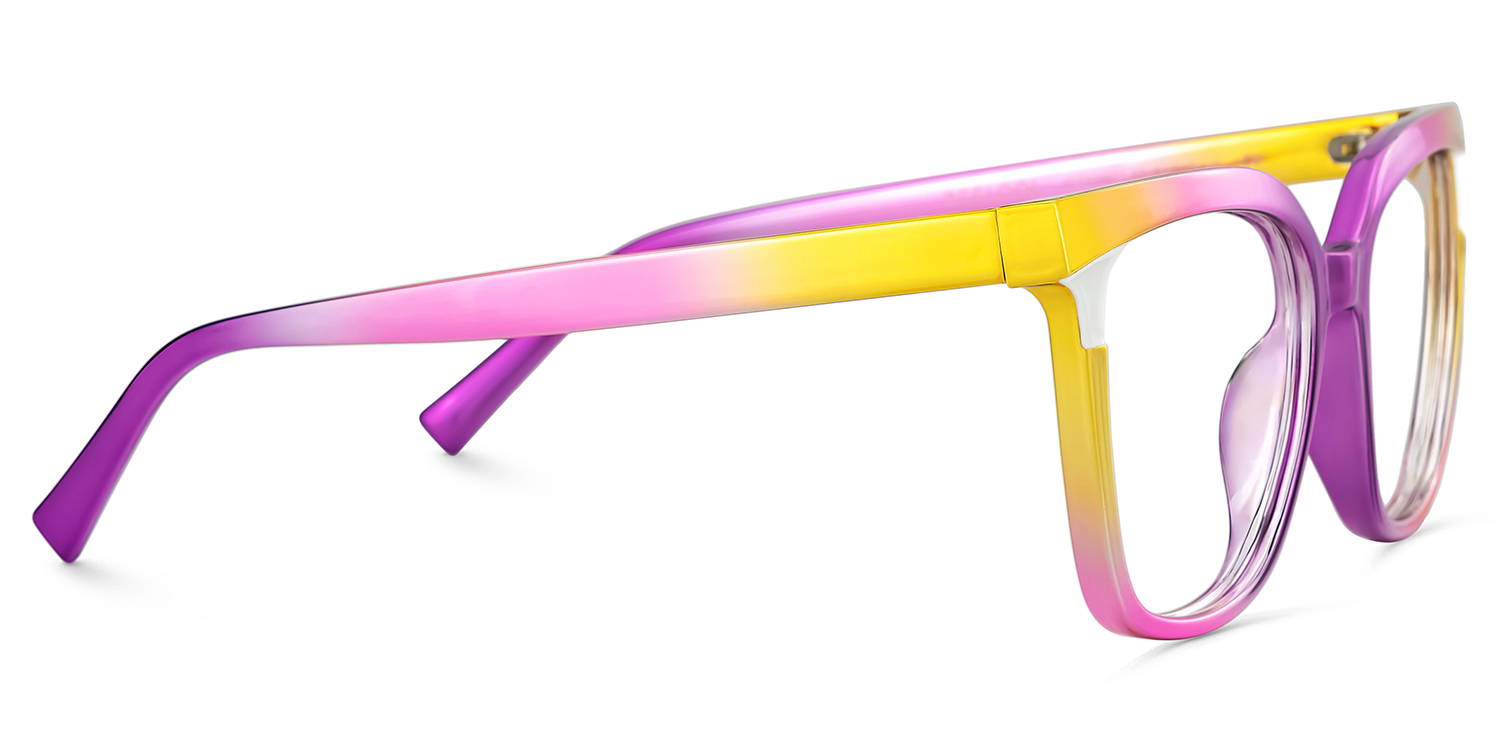 Leo Multicolor Square Prescription Glasses | Zeelool4