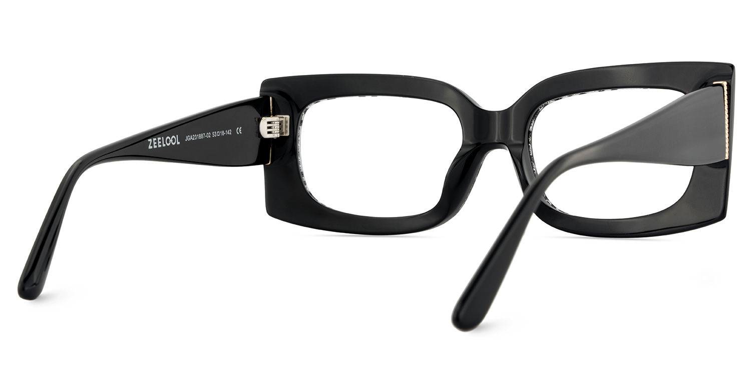 Orduno Rectangle Gray Leopard Glasses5