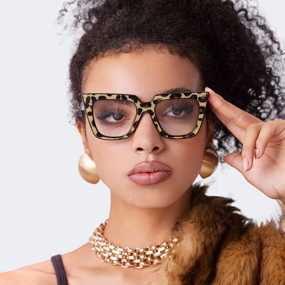 Leopard Print Cat Eye Glasses With Black Temple6