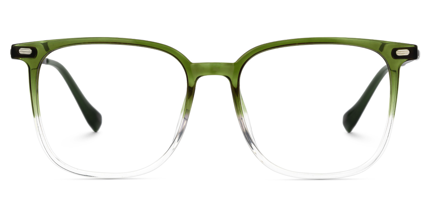Mullen Square Green-Clear Glasses0