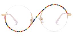 Flozif Rainbow Round Glasses0