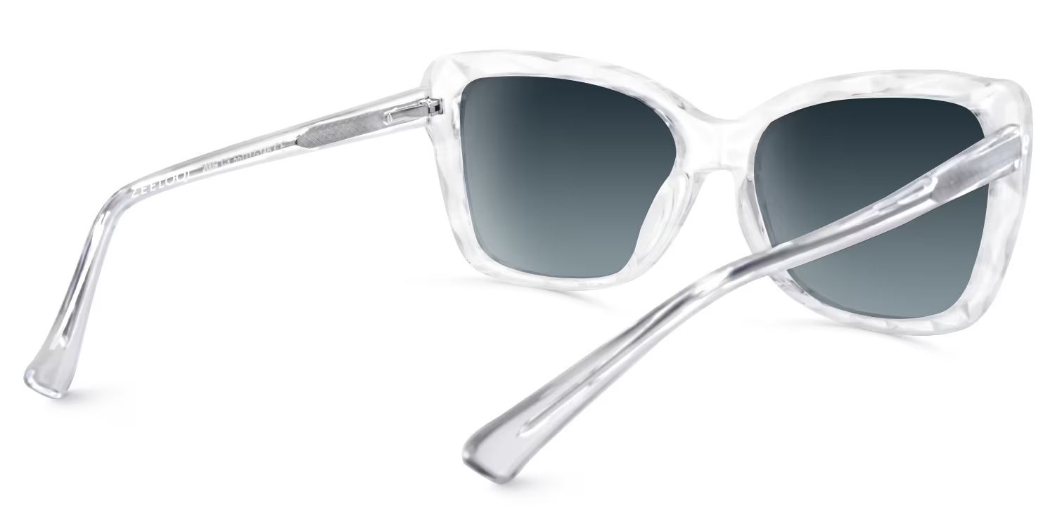 Edna Rectangle Clear Sunglasses for Women & Men | ZEELOOL CA4
