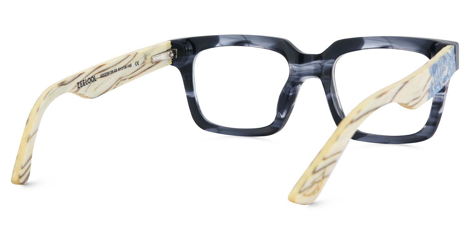 Smoke Grey Glasses With Wood Temples4