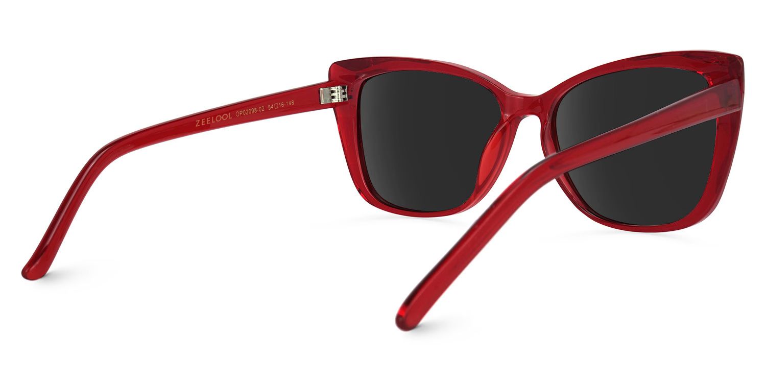 Farris Cat Eye Red Sunglasses for Women & Men | ZEELOOL CA3