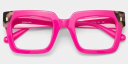 Sarah Square Pink Tortoise Glasses1
