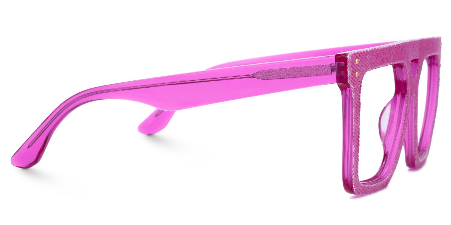 Rubin Hot Pink Denim Eyeglasses | ZEELOOL Canada2