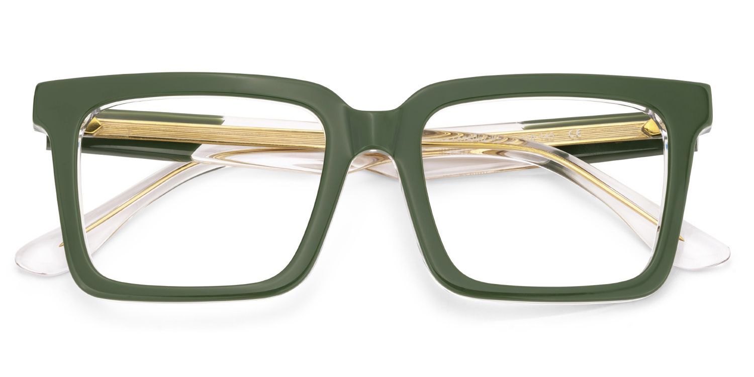 Green Square Frame Glasses - Hattie on Sale | ZEELOOL Canada2