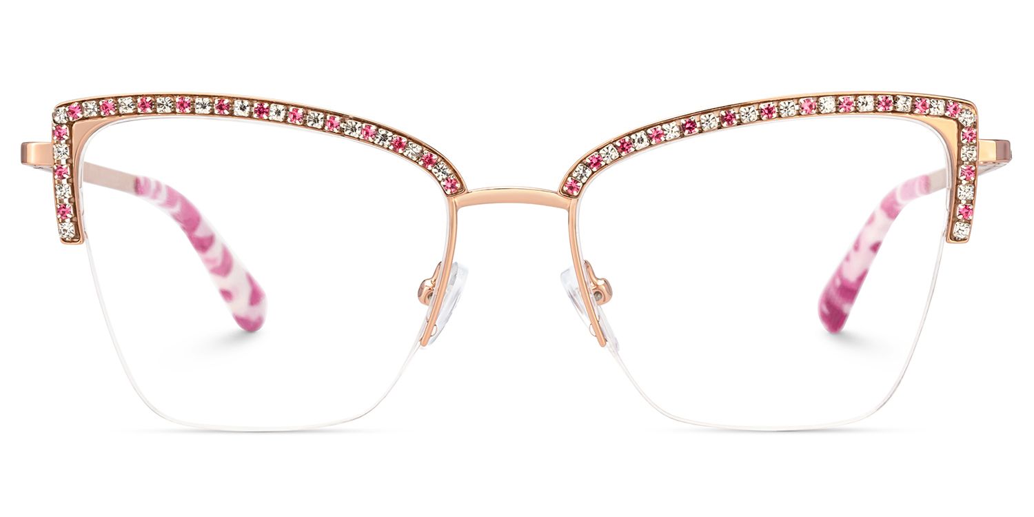 Designer Cat Eye Glasses Frames With Rhinestones1