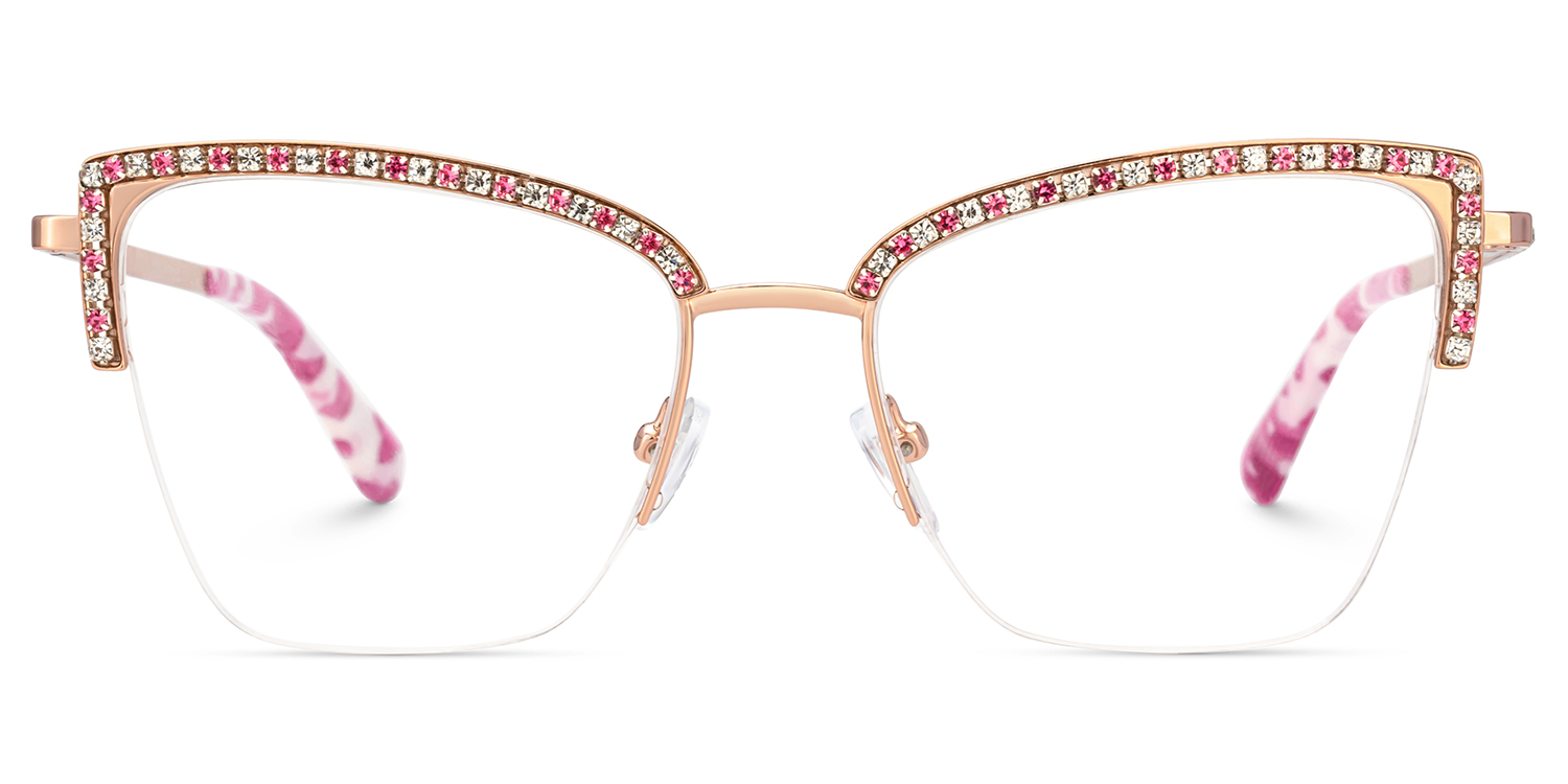 Designer Cat Eye Glasses Frames With Rhinestones1