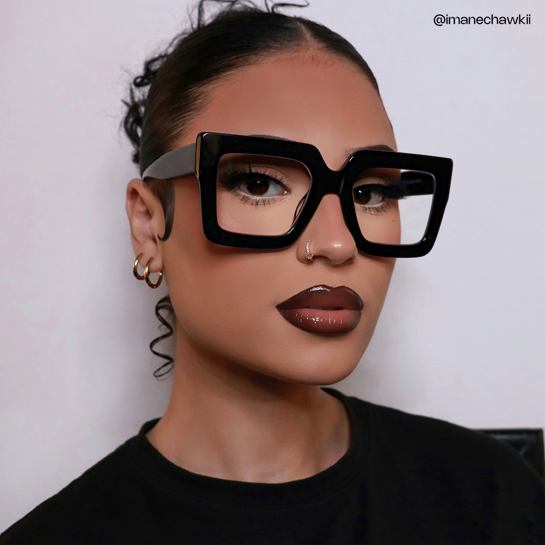 Brandon Square Black Glasses