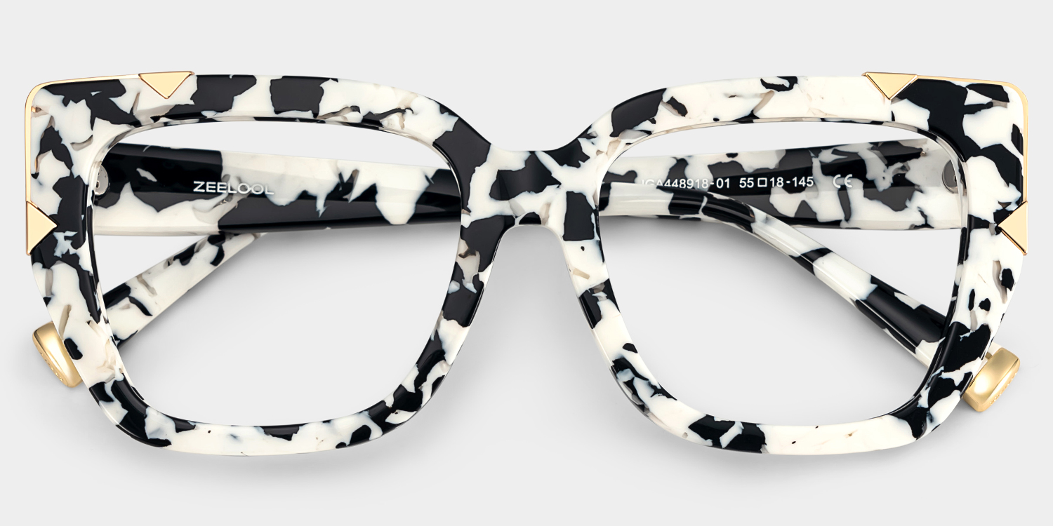 Dax Square cow print Frame Eyeglasses for Women| ZEELOOL2