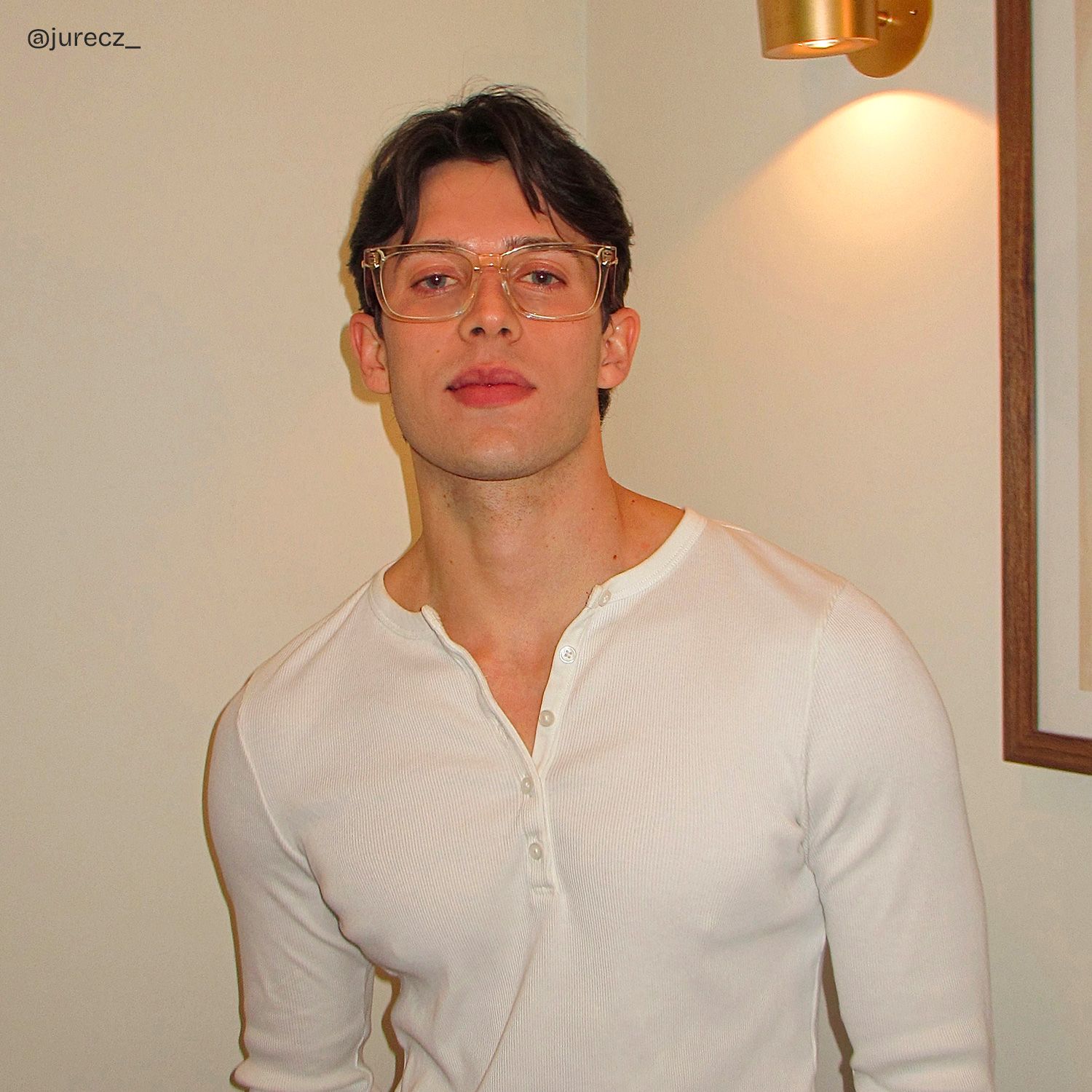 Patrick Clear Yellow Rectangle Glasses Frames for Men | ZEELOOL5