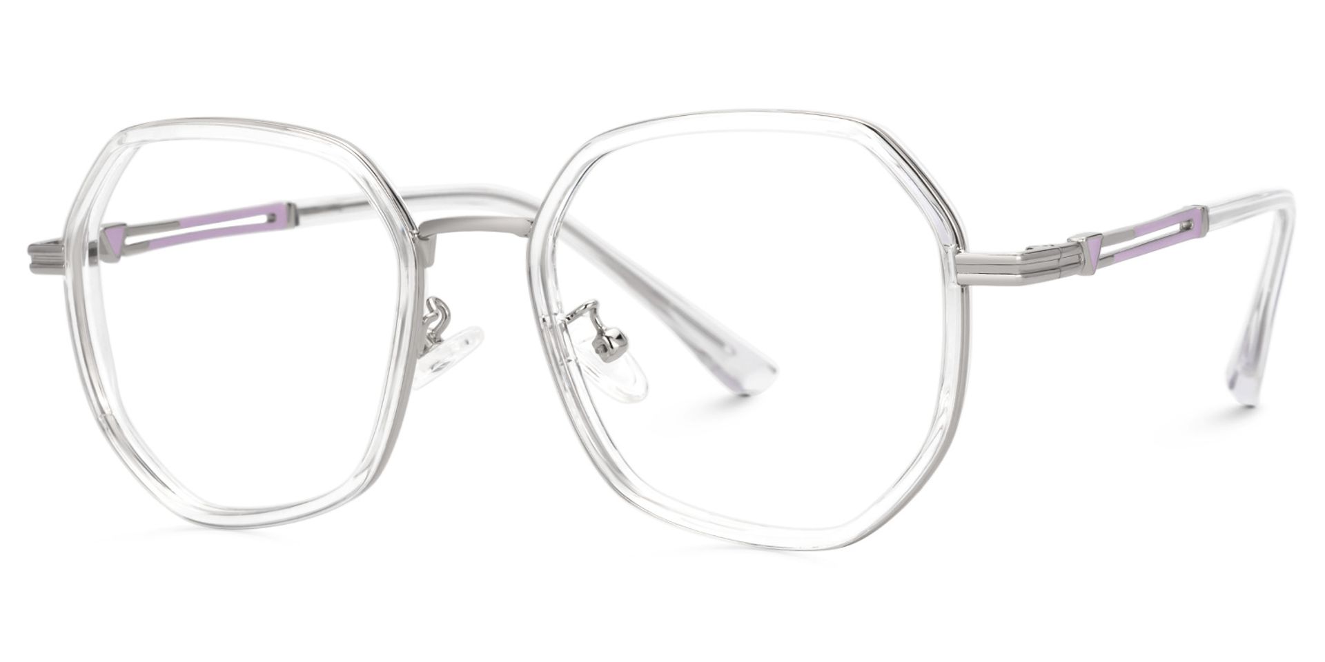 Frazier Clear Geometric Glasses | ZEELOOL Canada1