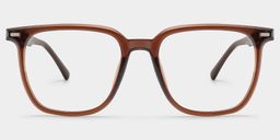 Jude Dark Brown Square Glasses0