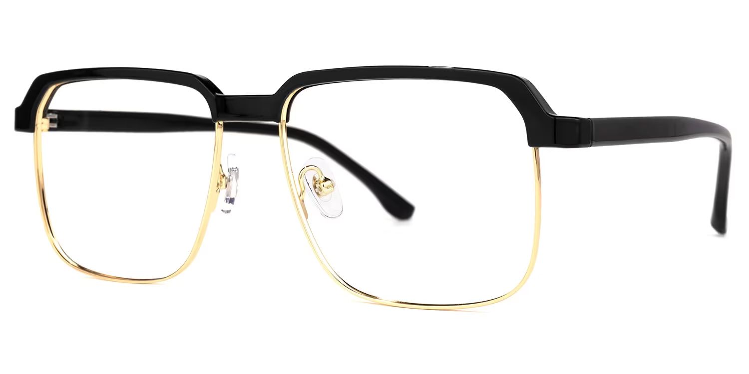 Cherron Browline Black-Gold Glasses | ZEELOOL Canada1
