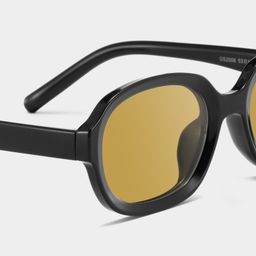 Astra Geometric Black Polarized Sunglasses5