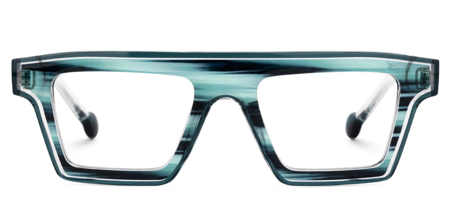Gerri Blue Rectangle Frame Glasses Online | ZEELOOL Canada0