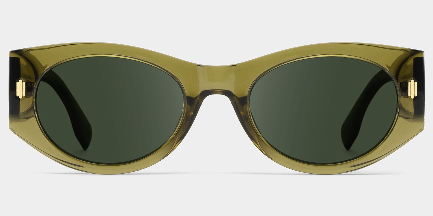 Reina green Frame Polarized Sunglasses with geometric Style Online | ZEELOOL Canada0