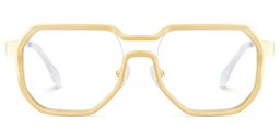 Hype Geometric Gold Glasses2