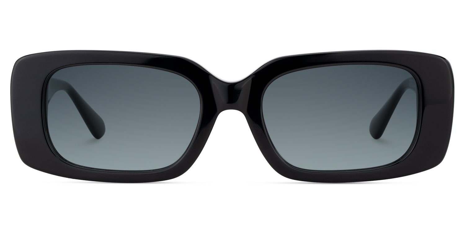 Jonas Rectangle Black Color Frame Glasses for Women | Zeelool1