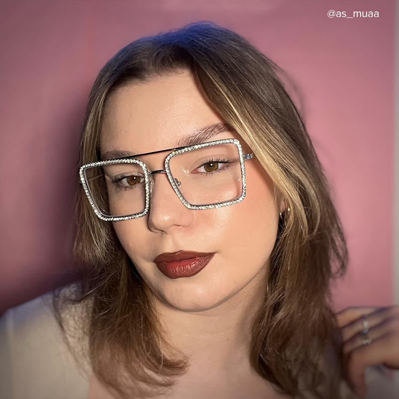 Diva Sparkle Glitter Glasses, Silver Eyeglass Frames9