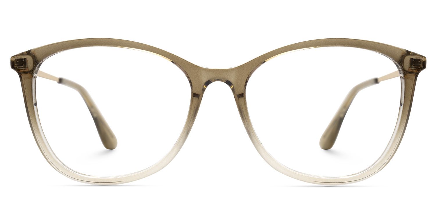 Jenee Thin Brown Glasses Frame in Oval Design | ZEELOOL Canada0