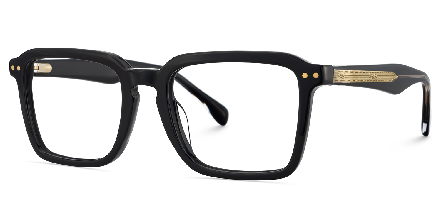 Vickerie Thin Black Glasses in Square Design | ZEELOOL Canada3