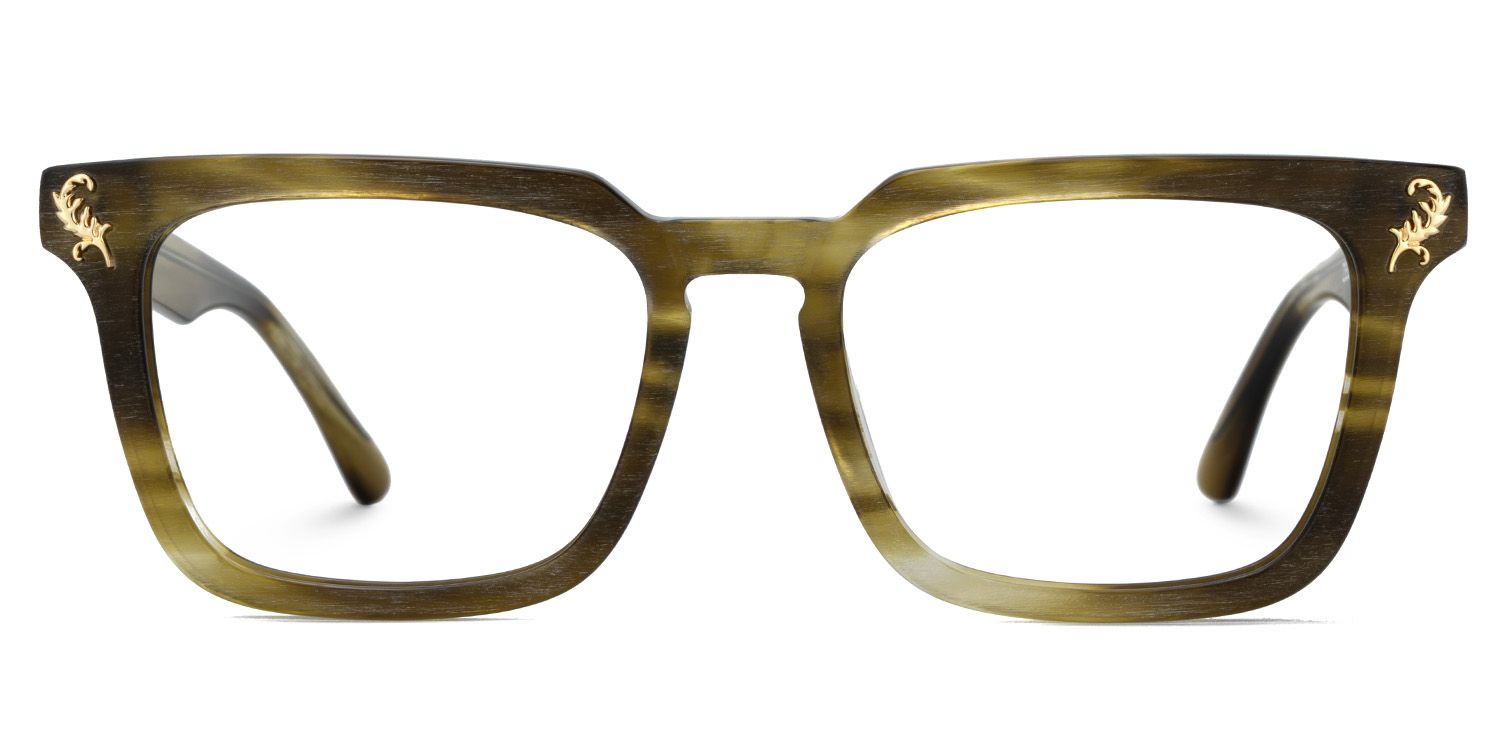 Men's Rectangular Eyeglasses Frames With Brown Color | ZEELOOL Canada1