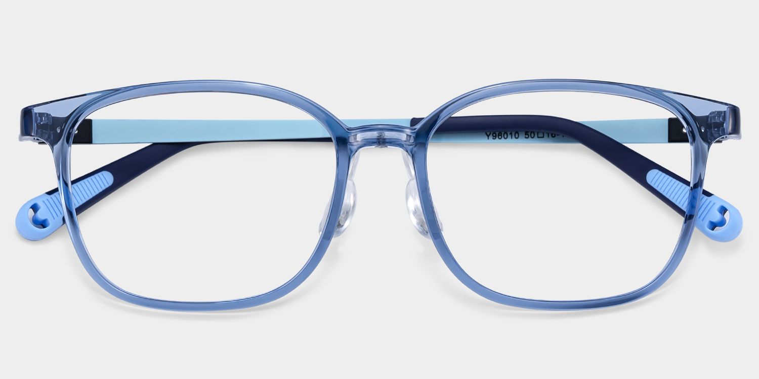 Lane Rectangle Blue Cystal Frame Eyeglasses for Teens1
