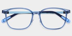 Lane Rectangle Blue Clear Glasses1