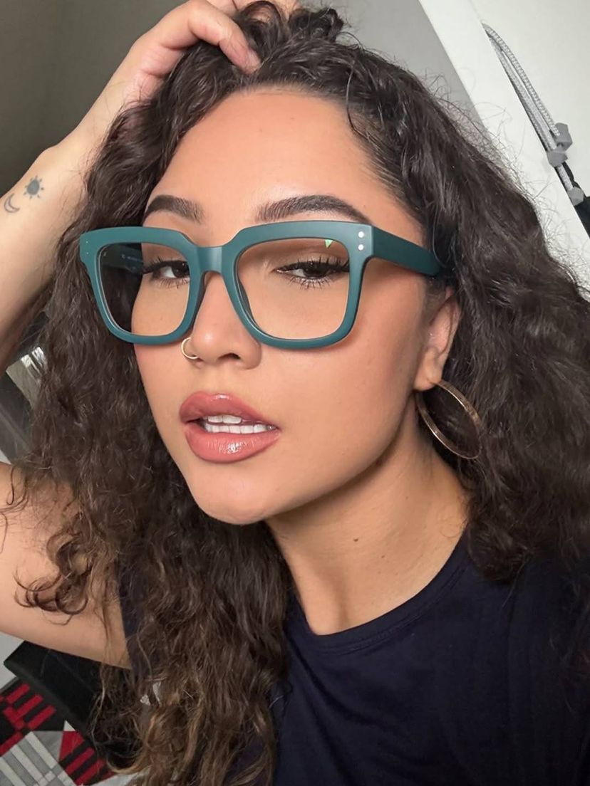 Liizbeett Square Green Glasses