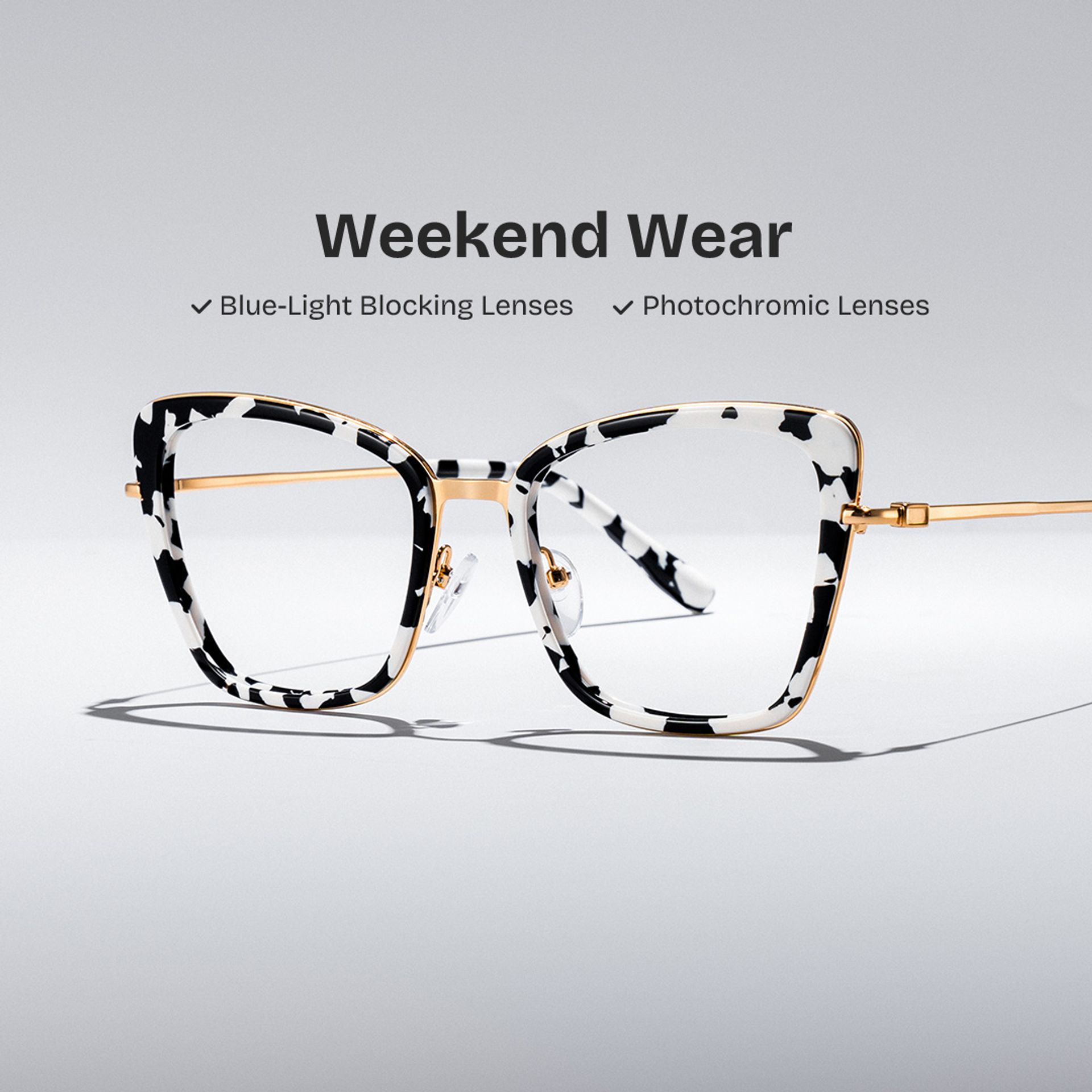 Rosalie Butterfly Cow Color Frame Glasses for Women | ZEELOOL Canada0